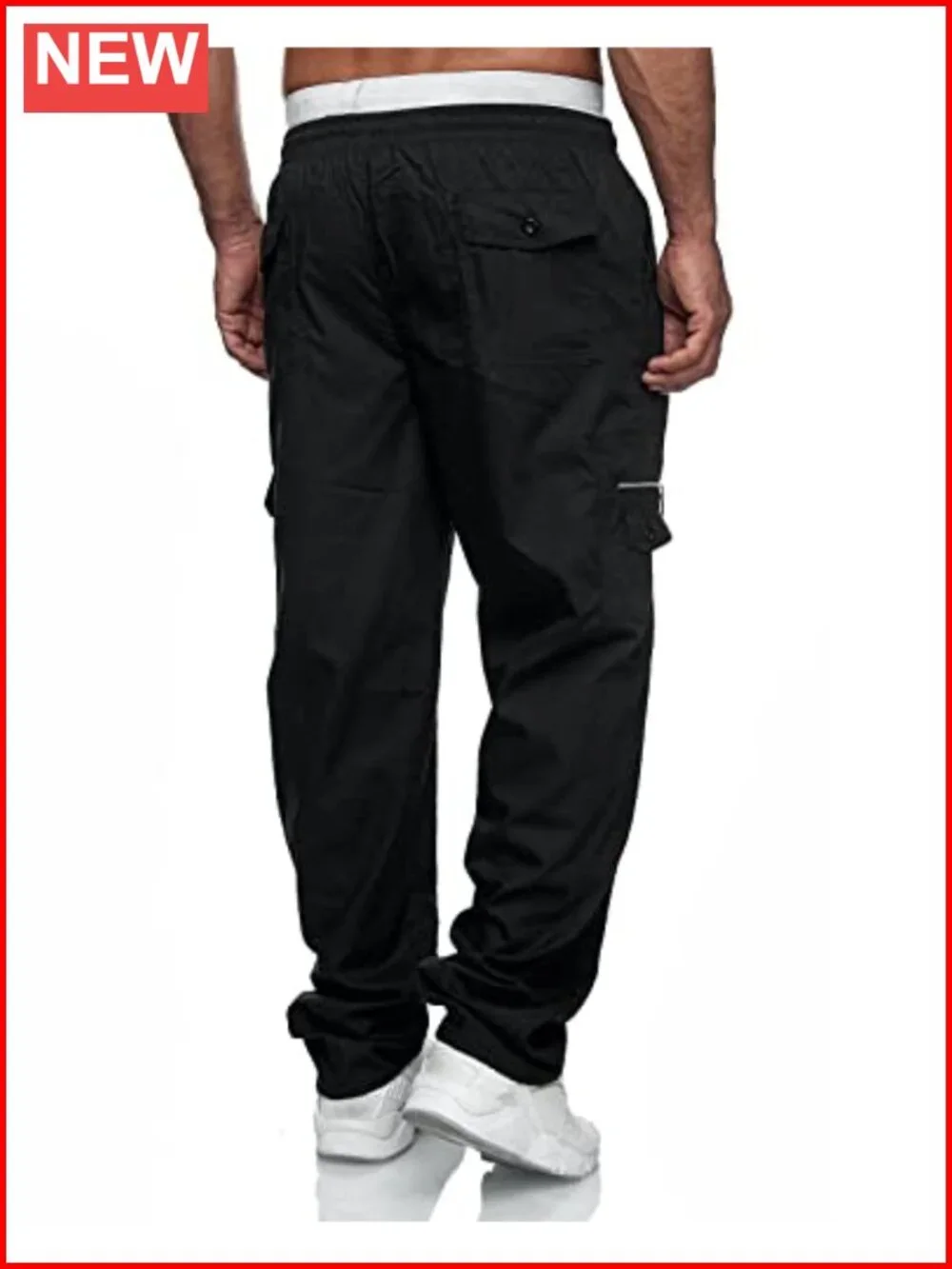 Men's Cargo Pants Relaxed Fit Jogger Sweatpants with Pockets